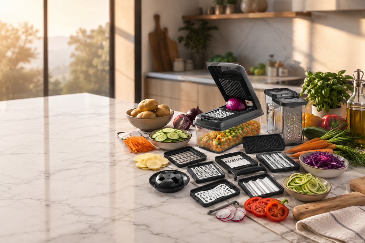 14-Piece Vegetable Chopper & Slicer Dicer